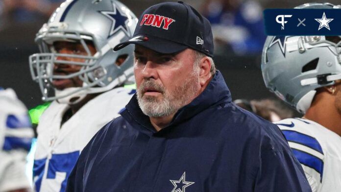 Mike McCarthy looks on before the game against the New York Giants at MetLife Stadium.