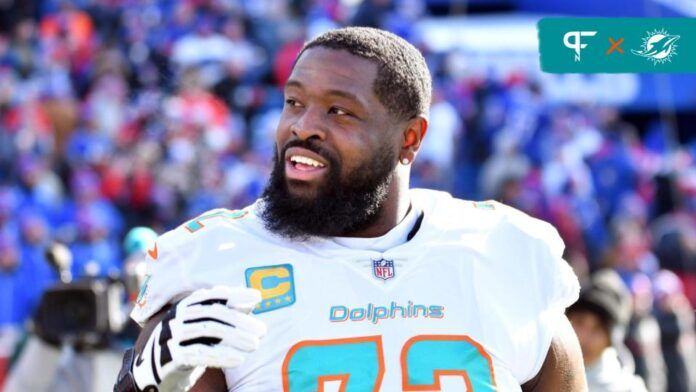 Miami Dolphins OT Terron Armstead before a game.