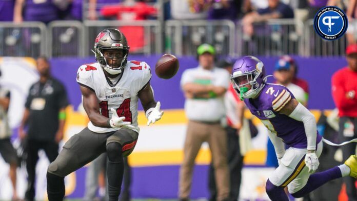 Tampa Bay Buccaneers WR Chris Godwin (14) catches a pass against the Minnesota Vikings.