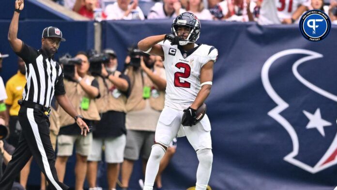 Houston Texans wide receiver Robert Woods (2) reacts after receiving a pass during the second quarter against the Indianapolis Colts at NRG Stadium.