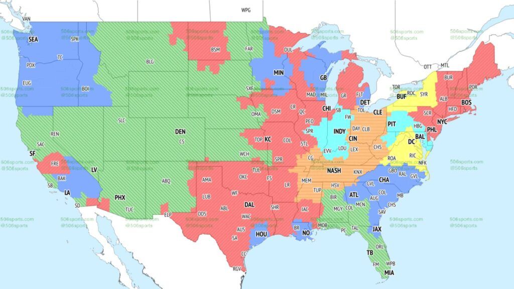 CBS NFL Coverage Map Week 3