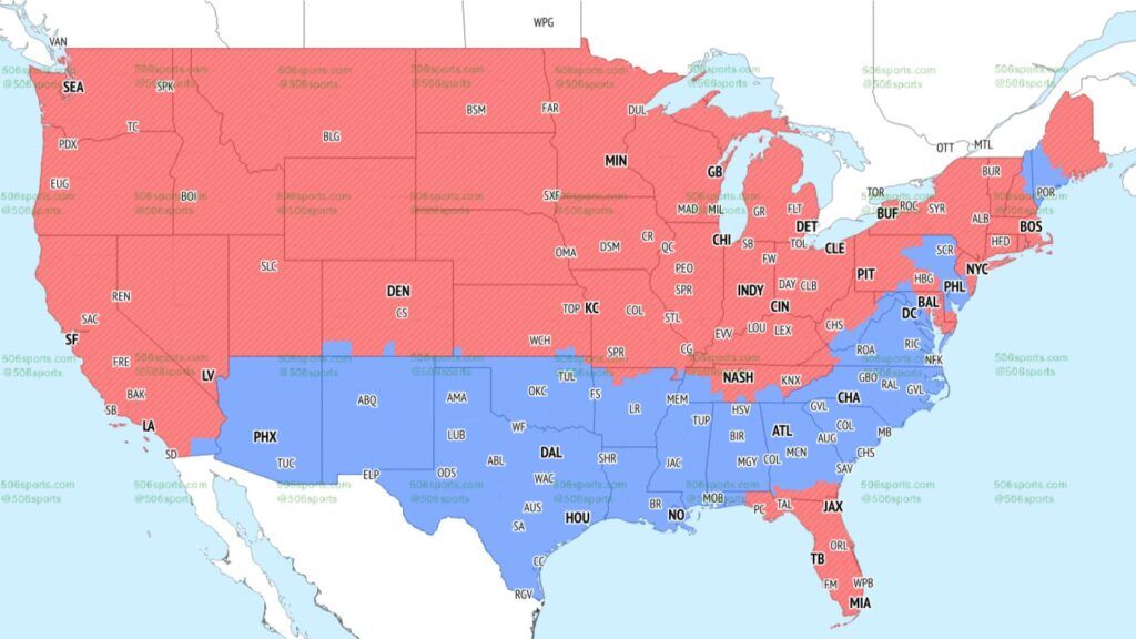 FOX NFL Week 3 Coverage Map Late