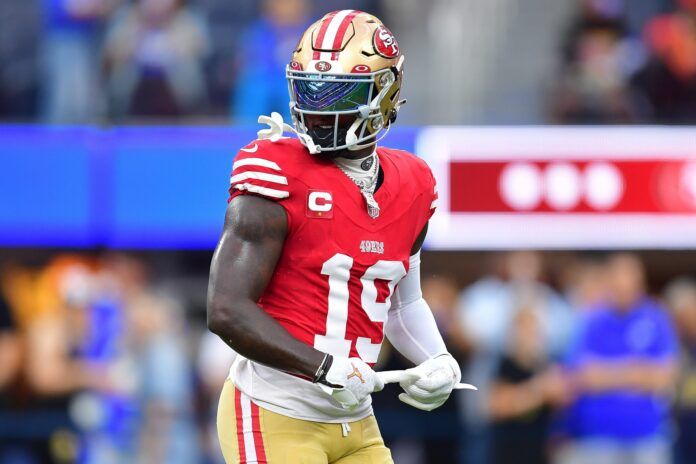 San Francisco 49ers RB Deebo Samuel before game vs. the Los Angeles Rams.