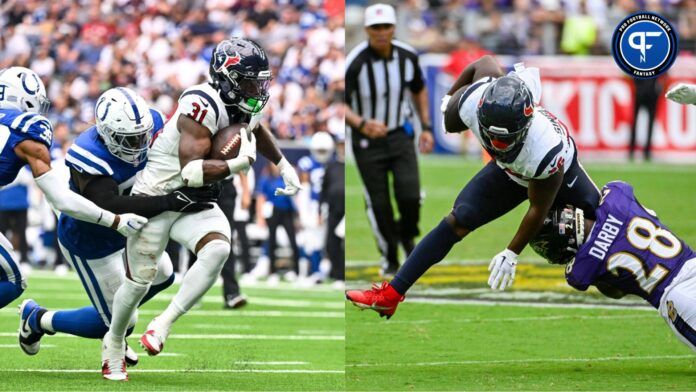 Indianapolis Colts defensive end Kwity Paye (51) tackles Houston Texans running back Dameon Pierce (31) during the second half at NRG Stadium.