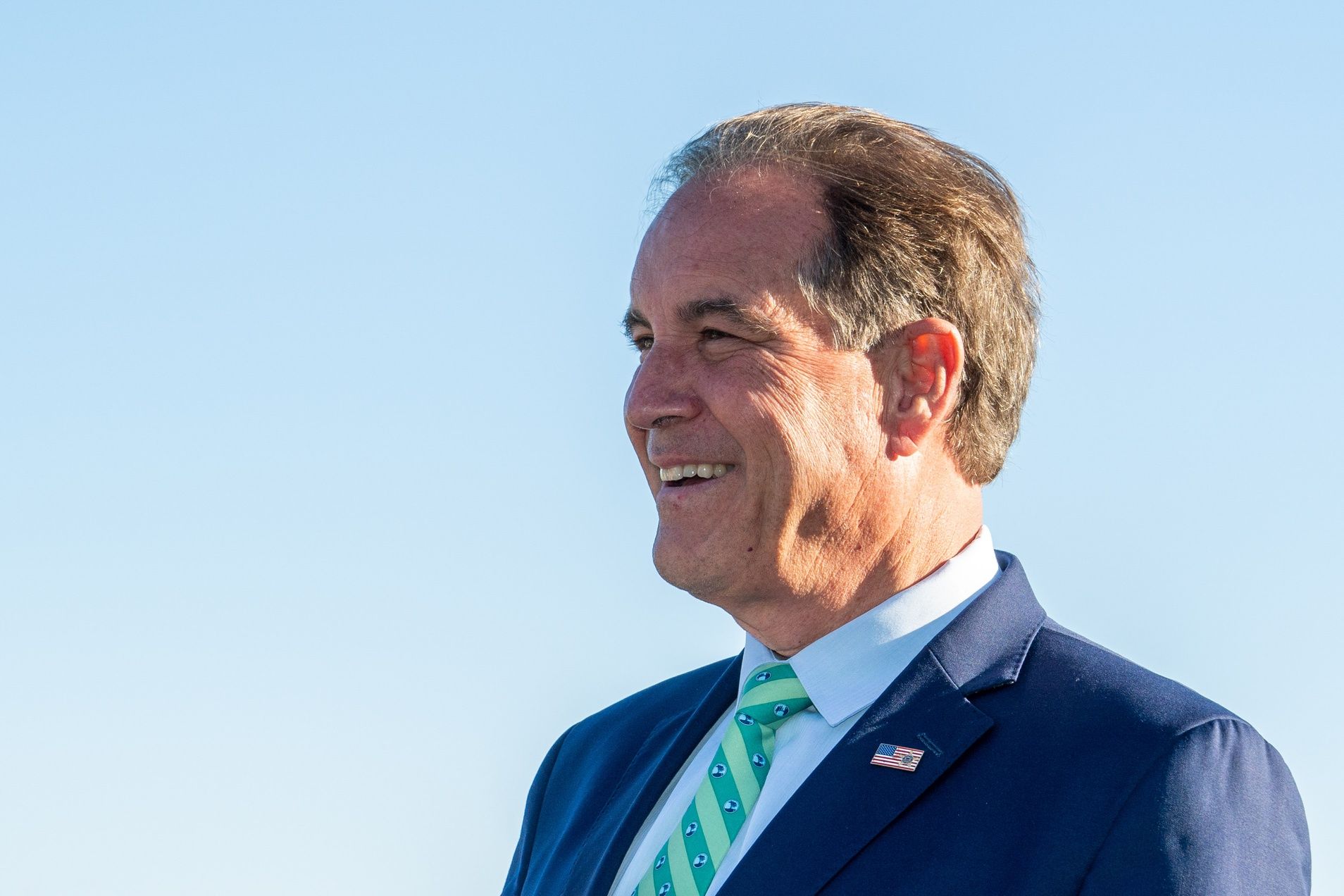 CBS Sports broadcaster Jim Nantz during the final round of the AT&T Pebble Beach Pro-Am golf tournament at Pebble Beach Golf Links.