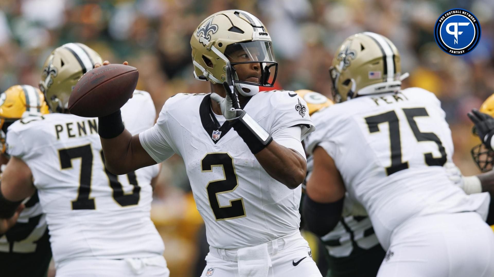 Jameis Winston (2) throws a pass during the third quarter against the Green Bay Packers at Lambeau Field.