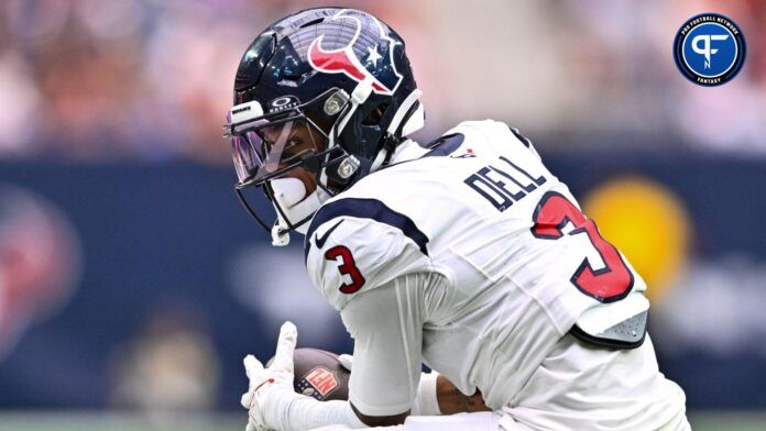 Houston Texans WR Tank Dell (3) in action versus the Indianapolis Colts.