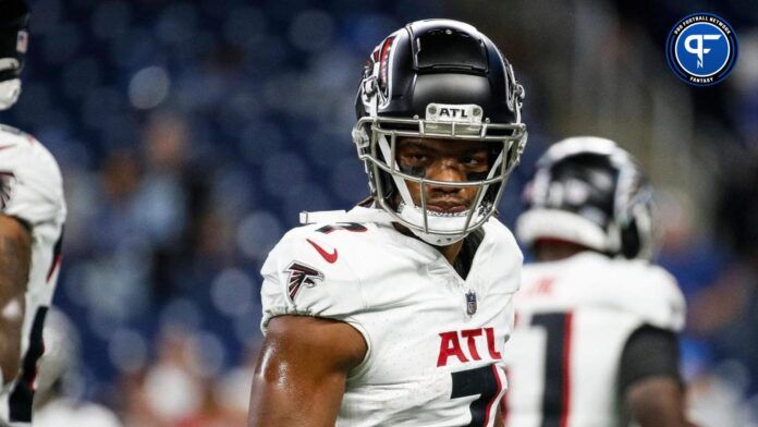 Bijan Robinson prepares for the Atlanta Falcons' contest against the Detroit Lions.