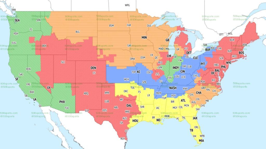 FOX Week 4 NFL Coverage Map - Early