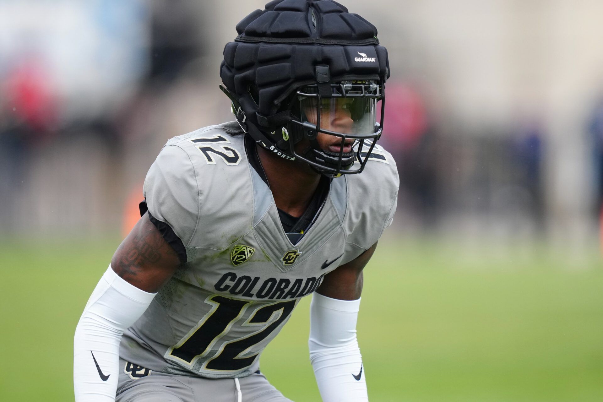 Travis Hunter (12) during the first half of a spring game at Folsom Filed.