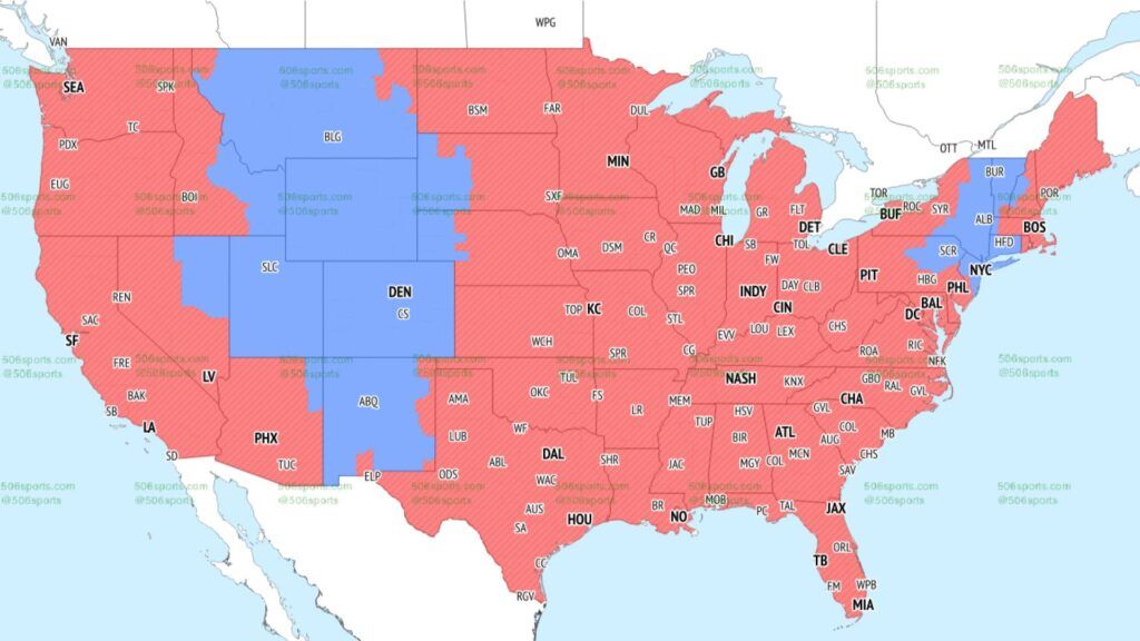 Late CBS NFL Coverage Map Week 5