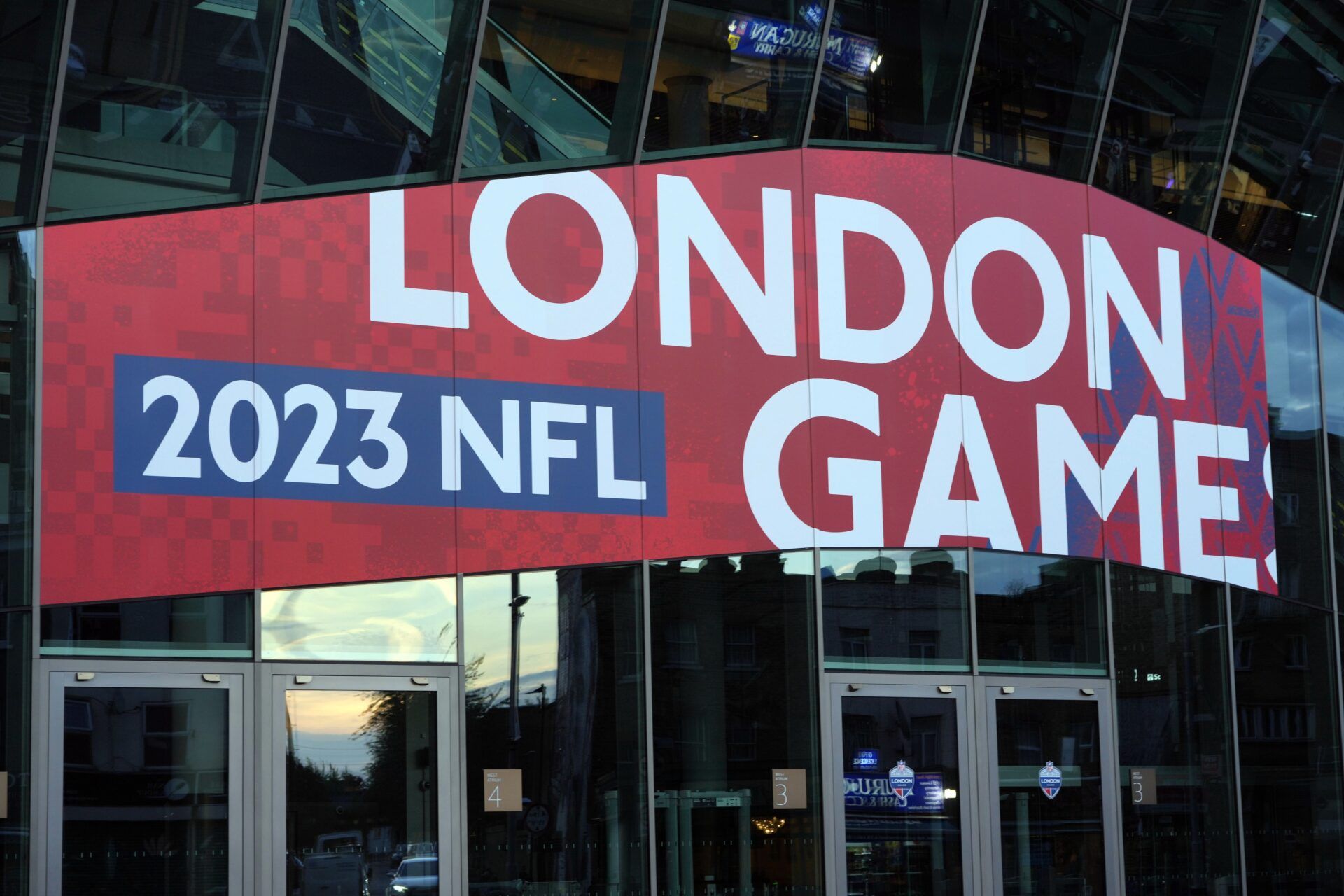 A general overall view of Tottenham Hotspur Stadium, the site of the 2023 NFL London Games between the Jacksonville Jaguars and Buffalo Bills (Oct. 8) and the Baltimore Ravens and Tennessee Titans (Oct. 15).