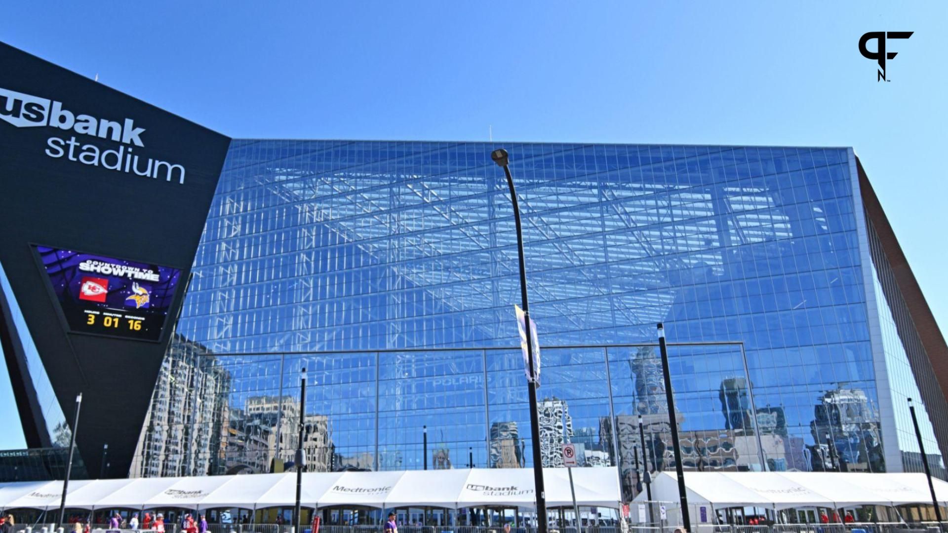 A general view of U.S. Bank Stadium before the game between the Minnesota Vikings and the Kansas City Chiefs.