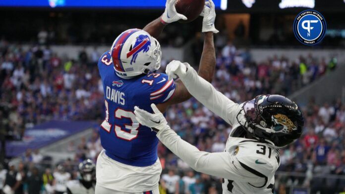 Buffalo Bills WR Gabe Davis (13) catches a pass against the Jacksonville Jaguars.