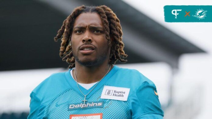 Jalen Ramsey (5) looks on during mandatory minicamp at the Baptist Health Training Complex.