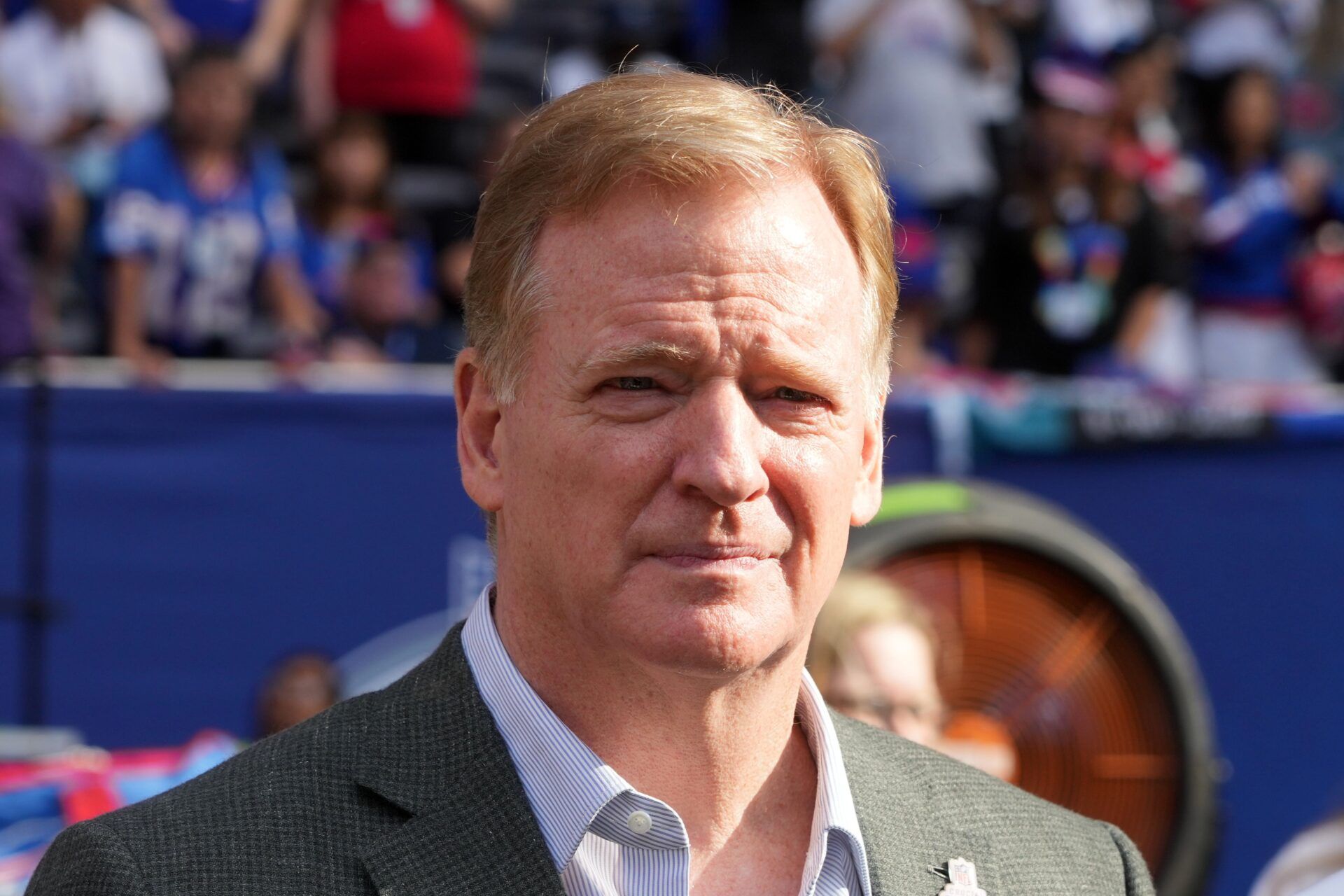 NFL commissioner Roger Goodell attends an NFL International Series game at Tottenham Hotspur Stadium.