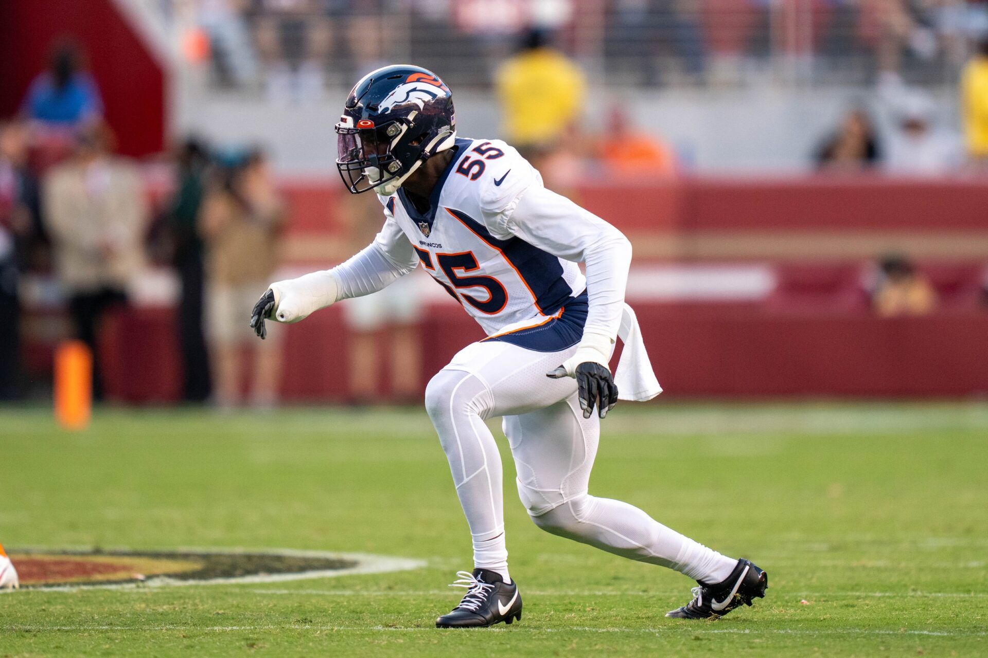 Denver Broncos LB Frank Clark (55) during the game against the San Francisco 49ers.