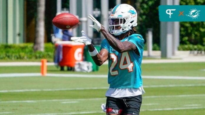 Miami Dolphins cornerback Cam Smith at practice.