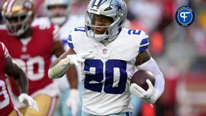 Dallas Cowboys RB Tony Pollard (20) runs the ball against the San Francisco 49ers.