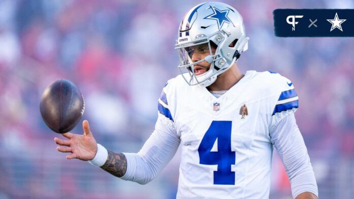 Dak Prescott (4) before the game against the San Francisco 49ers at Levi's Stadium.