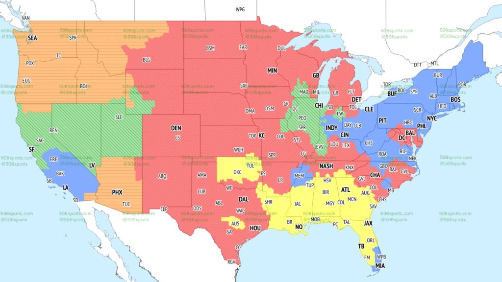 Fox Week 7 NFL Coverage Map