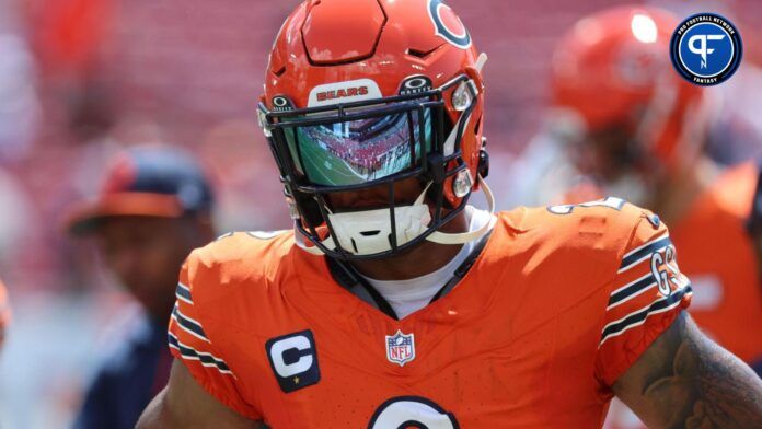 DJ Moore (2) looks on prior to the game against the Tampa Bay Buccaneers at Raymond James Stadium.