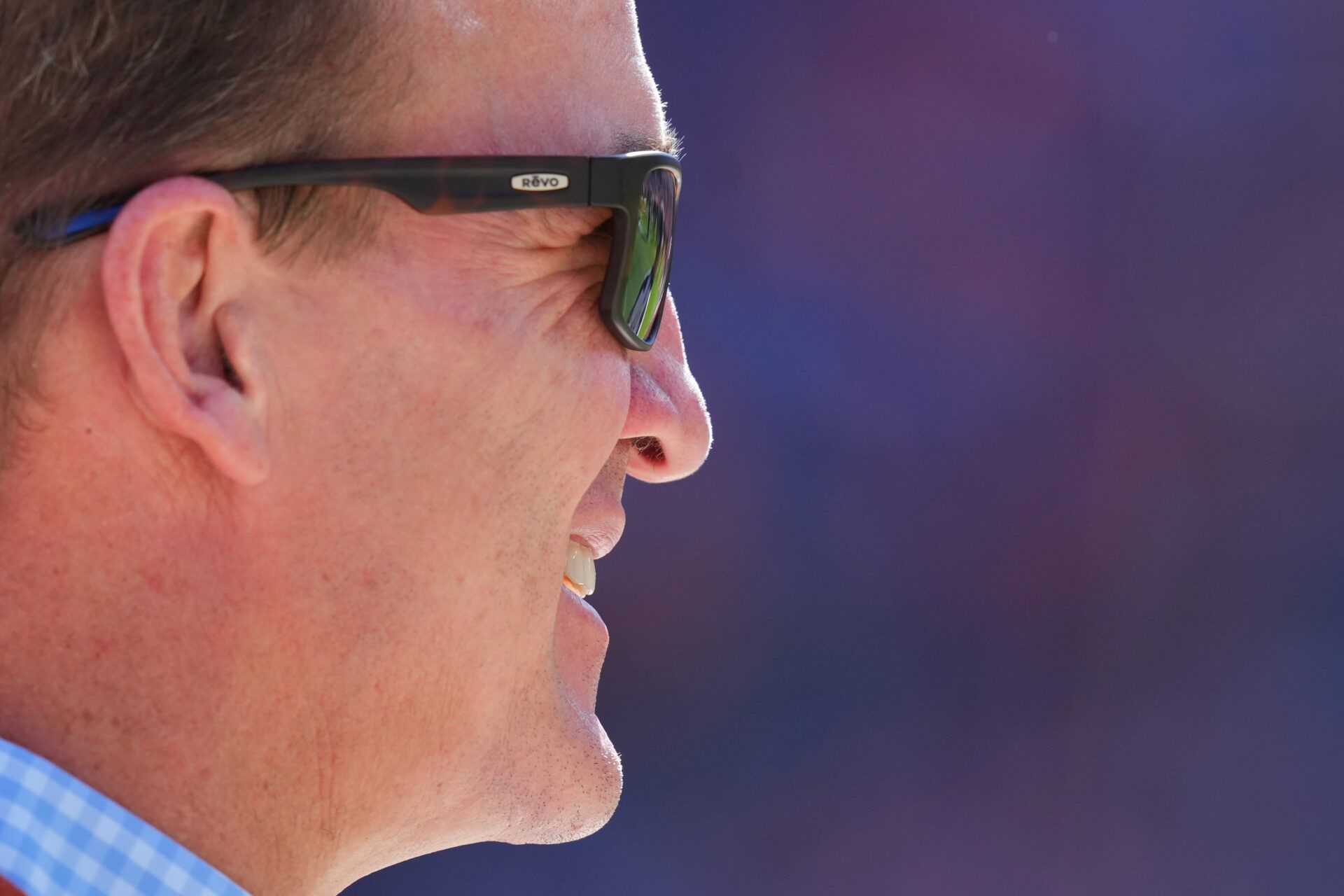 Former American football player Peyton Manning before the game between the New York Jets against the Denver Broncos at Empower Field at Mile High.