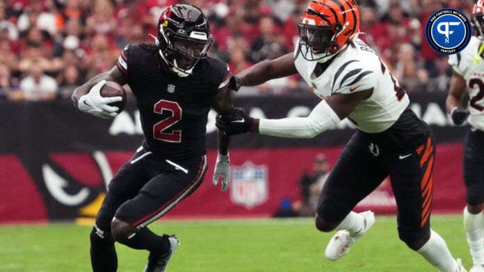 Arizona Cardinals receiver Marquise Brown (2) runs against Cincinnati Bengals safety Jordan Battle (27) at State Farm Stadium.