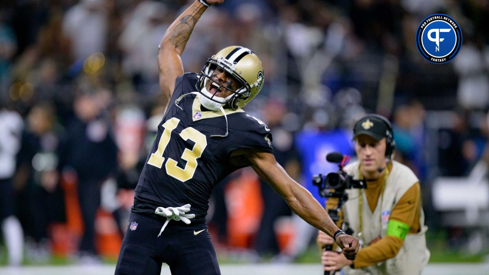 New Orleans Saints wide receiver Michael Thomas (13) before a game against the Jacksonville Jaguars at the Caesars Superdome.