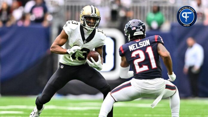 New Orleans Saints wide receiver Michael Thomas (13) catches a pass as Houston Texans cornerback Steven Nelson (21) defends during the fourth quarter at NRG Stadium.