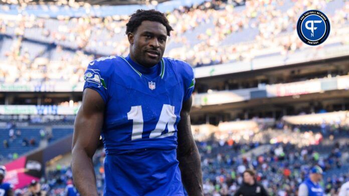 DK Metcalf (14) walks off the field after the Seattle Seahawks defeated the Cleveland Browns at Lumen Field.