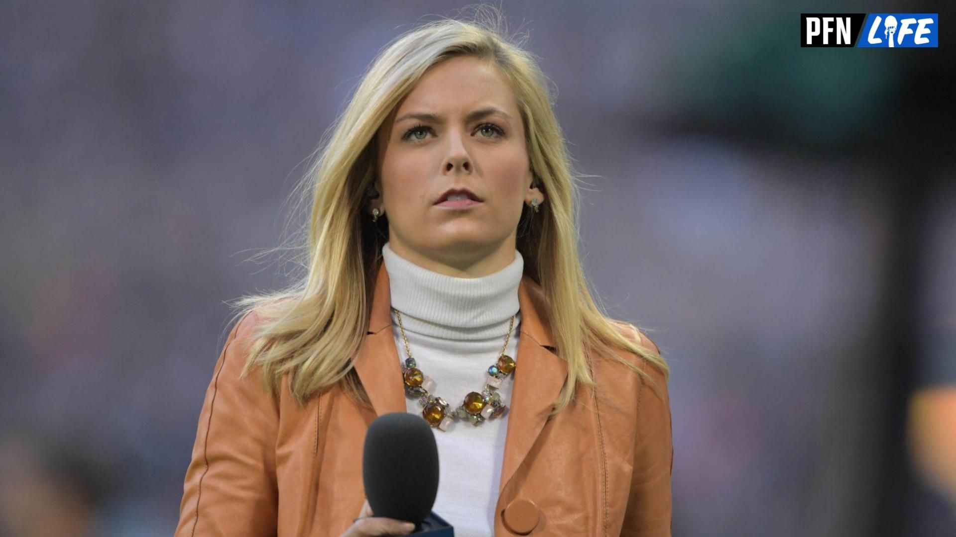 CBS sports broadcaster Jamie Erdahl during game 15 of the NFL International Series between the Indianapolis Colts and the Jacksonville Jaguars at Wembley Stadium. The Jaguars defeated the Colts 30-27.