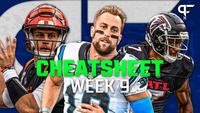 Week 9 Fantasy Football Cheat Sheet: Should You Start Amari Cooper, Matthew Stafford, Kenneth Walker III, and Others?