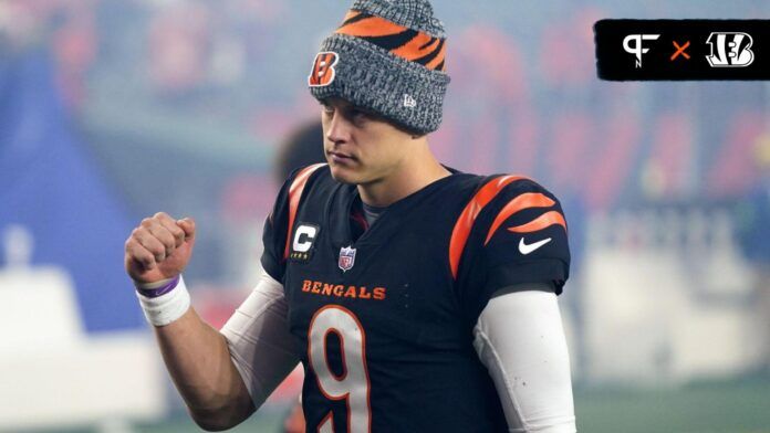 Joe Burrow (9) walks to the locker room at the conclusion of their game against the Buffalo Bills at Paycor Stadium.