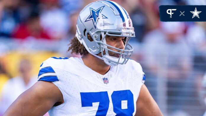 Dallas Cowboys offensive tackle Terence Steele (78) warms up before the game against the San Francisco 49ers at Levi's Stadium.