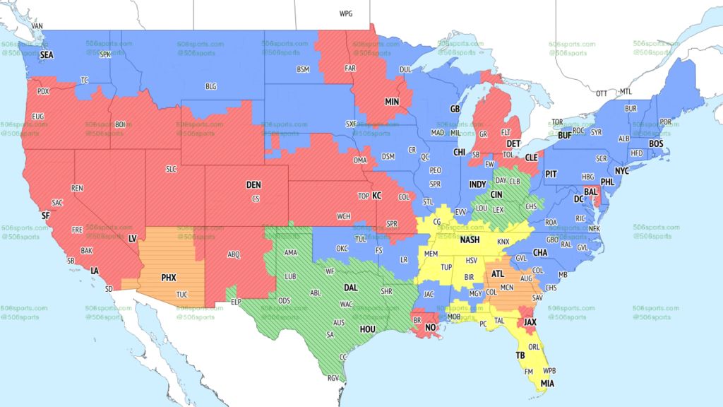 CBS Week 10 NFL Coverage Map