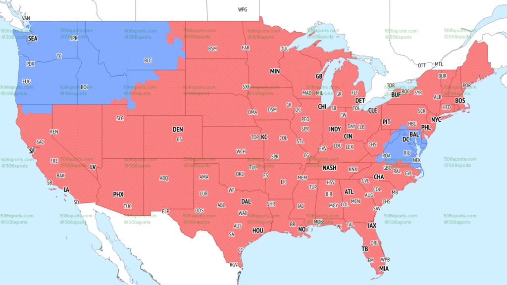 FOX Week 10 Late NFL Coverage Map