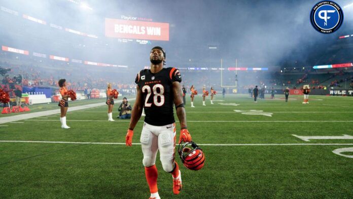 Cincinnati Bengals running back Joe Mixon (28) walks to the locker room at the conclusion of a Week 9 NFL football game between the Buffalo Bills and the Cincinnati Bengals