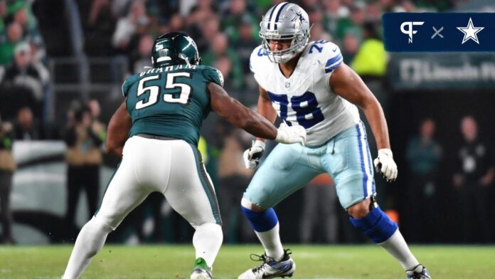 Terence Steele (78) block Philadelphia Eagles defensive end Brandon Graham (55) at Lincoln Financial Field.