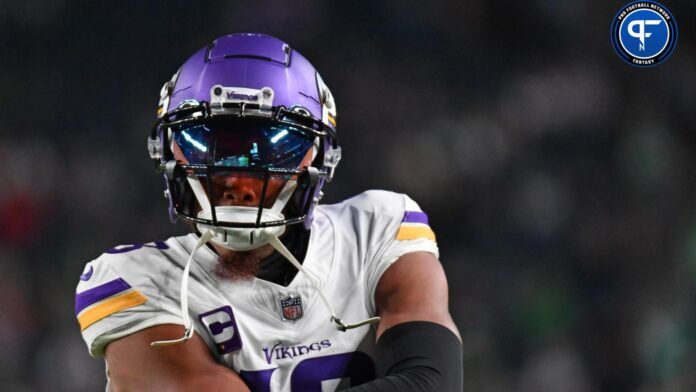 Justin Jefferson (18) against the Philadelphia Eagles at Lincoln Financial Field.