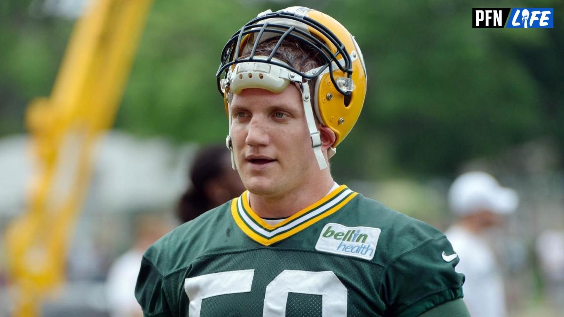 Green Bay Packers linebacker A.J. Hawk works out during organized team activities at Clarke Hinkle Field in Green Bay.