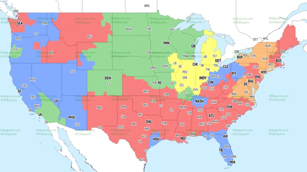 FOX Week 11 Single Game NFL Coverage Map