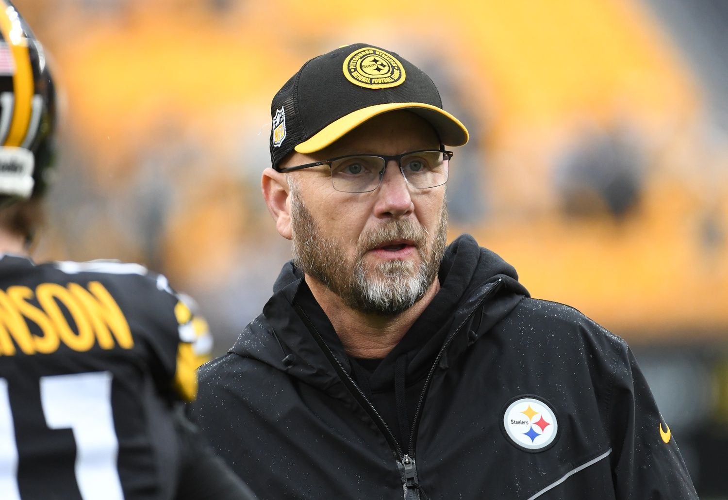 Pittsburgh Steelers offensive coordinator Matt Canada before playing the Jacksonville Jaguars at Acrisure Stadium.