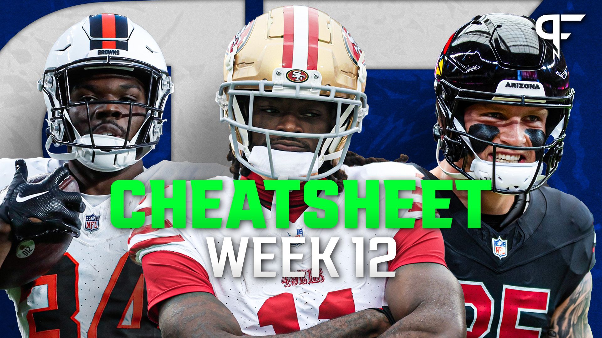 Kyle Soppe's Week 12 Fantasy Football Cheat Sheet: Outlooks for Brandon Aiyuk, Trey McBride, Jerome Ford, and Others