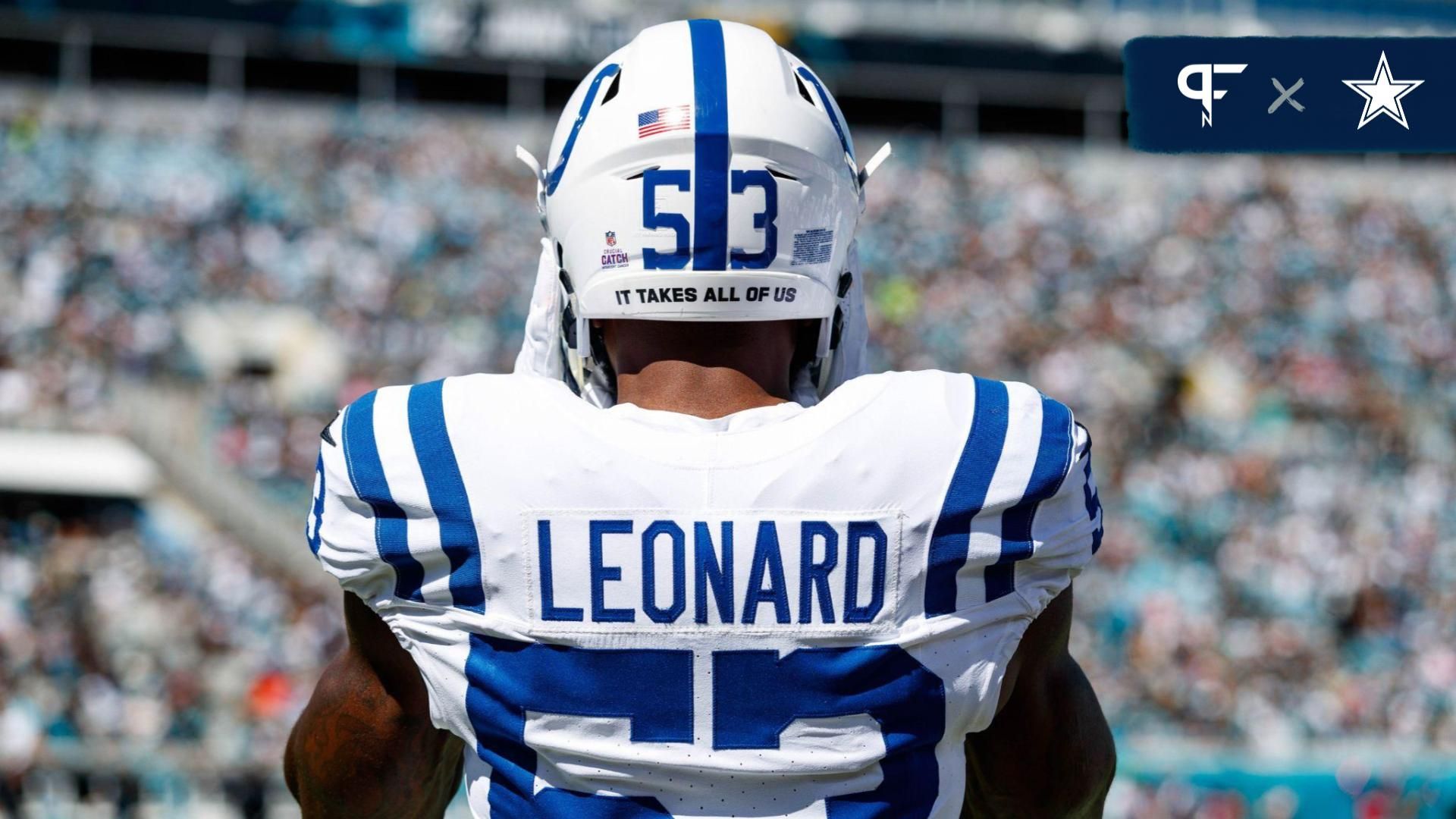 Shaquille Leonard (53) against the Jacksonville Jaguars at EverBank Stadium.