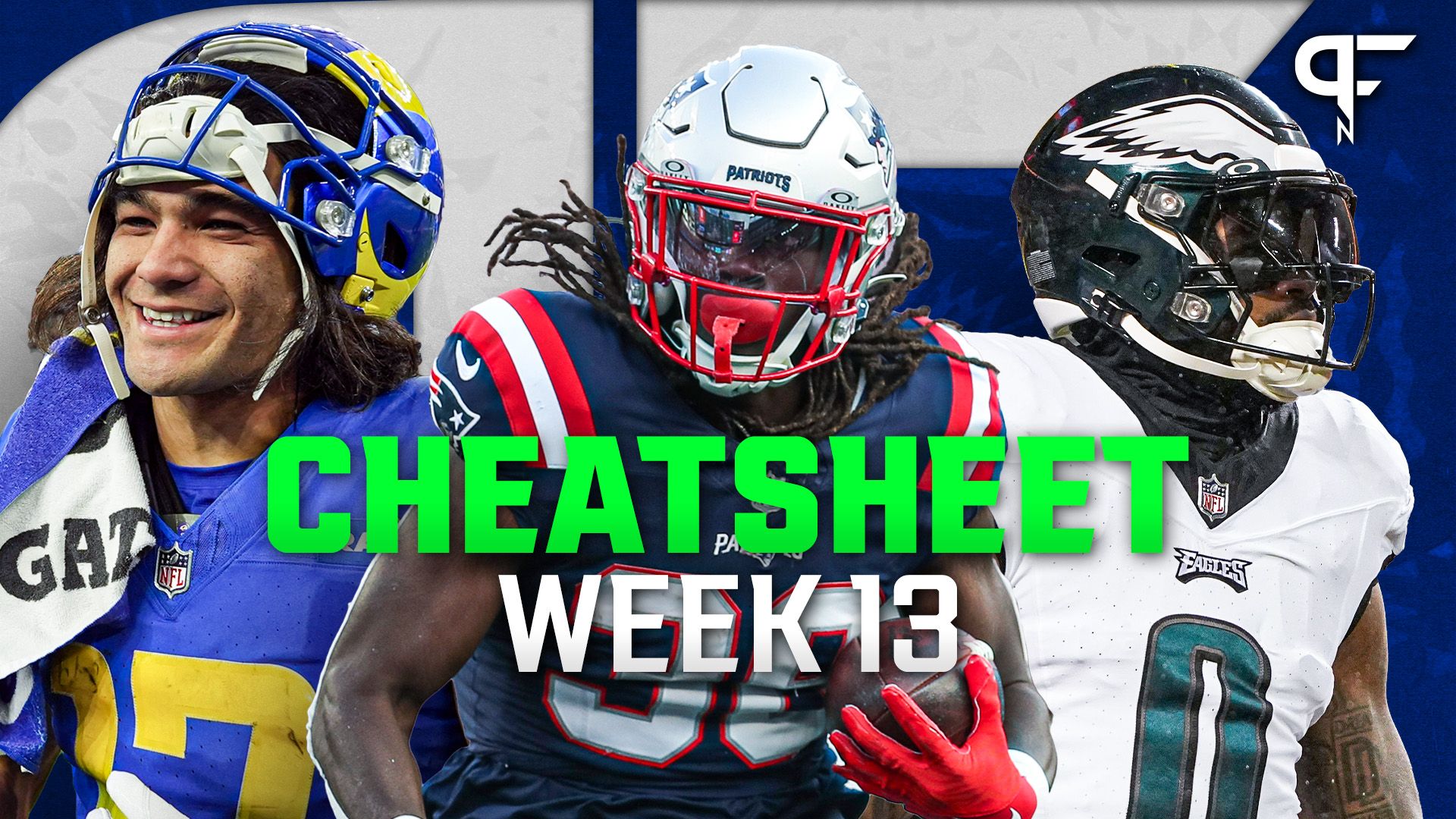 Kyle Soppe's Week 13 Fantasy Football Cheat Sheet: Outlooks for Puka Nacua, D'Andre Swift, Rhamondre Stevenson, and Others