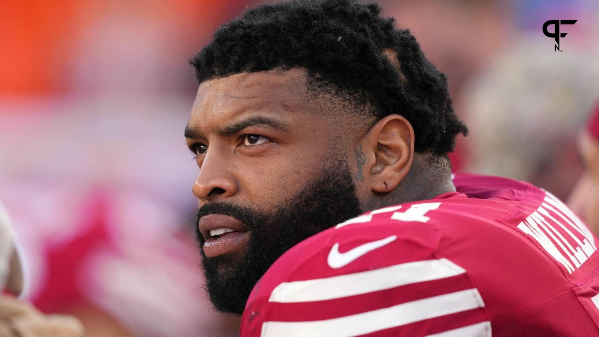 San Francisco 49ers offensive tackle Trent Williams (71) during the second quarter against the Tampa Bay Buccaneers at Levi's Stadium.