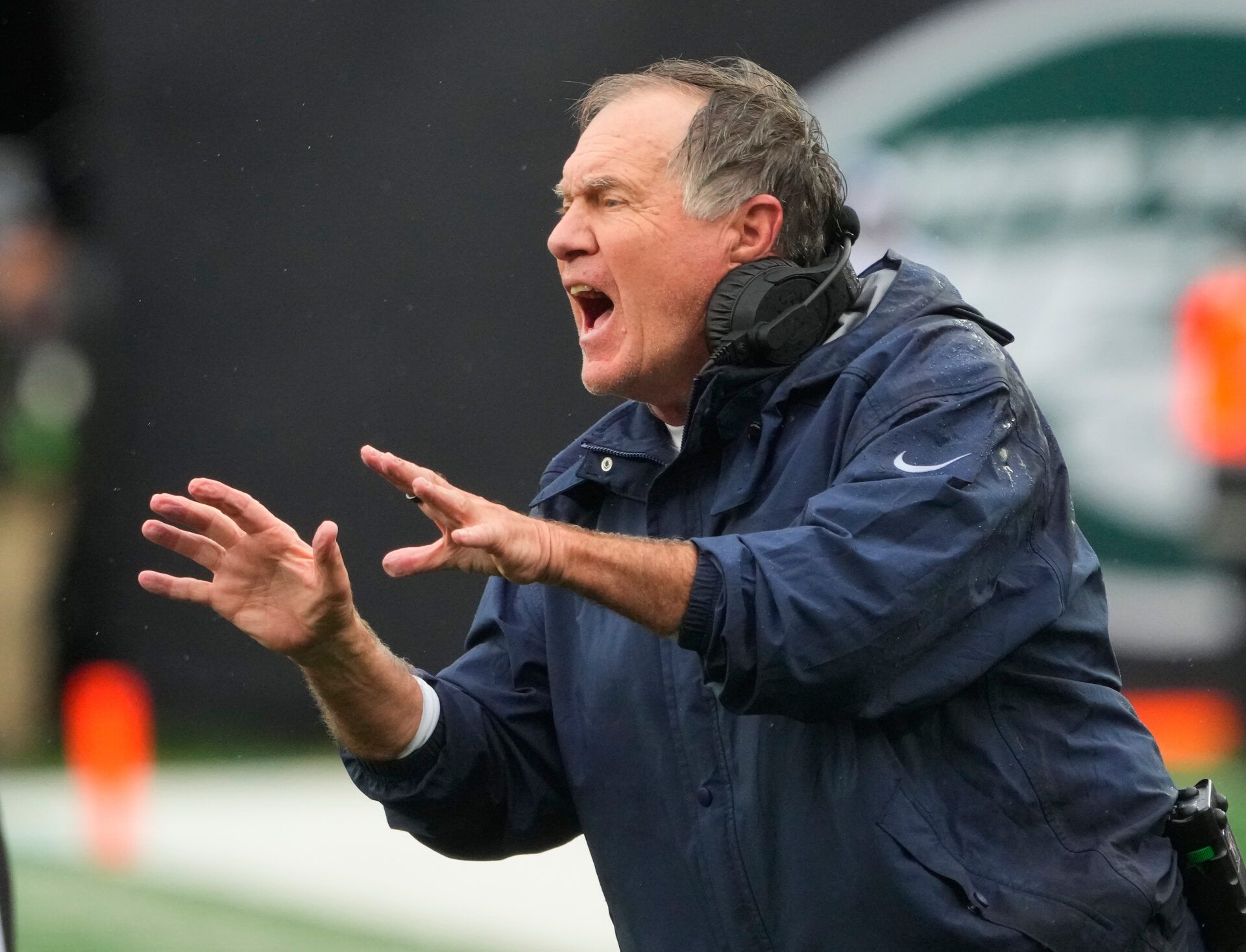 New England Patriots head coach Bill Belichick at MetLife Stadium.