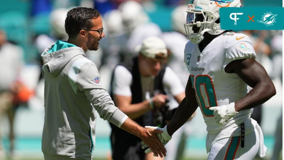 Miami Dolphins head coach Mike McDaniel and wide receiver Tyreek Hill.