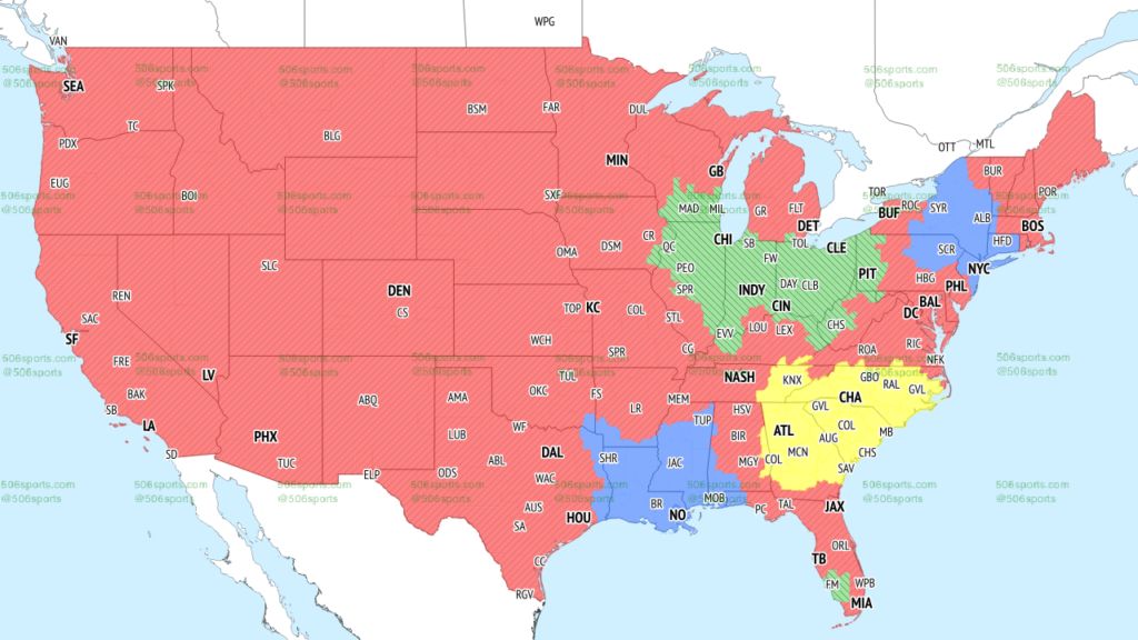 FOX Week 15 Early NFL Coverage Map